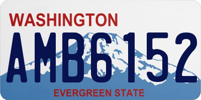 WA license plate AMB6152