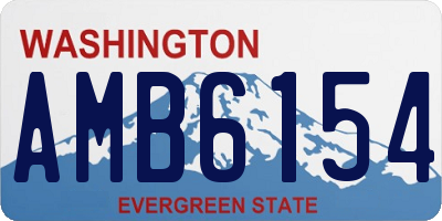 WA license plate AMB6154