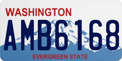 WA license plate AMB6168