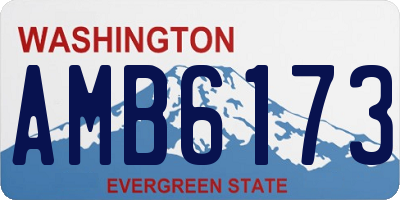 WA license plate AMB6173