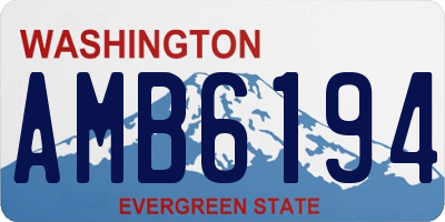 WA license plate AMB6194