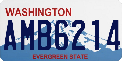 WA license plate AMB6214