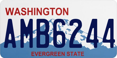 WA license plate AMB6244