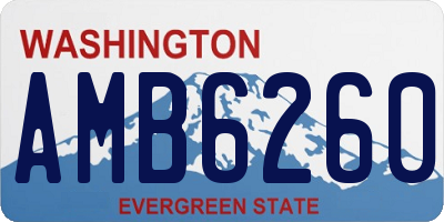 WA license plate AMB6260