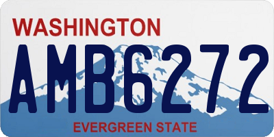 WA license plate AMB6272