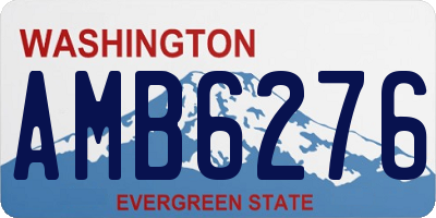 WA license plate AMB6276