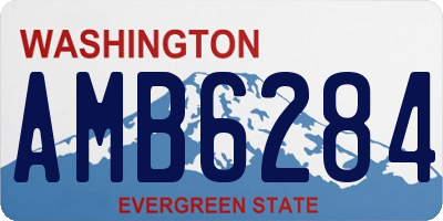 WA license plate AMB6284