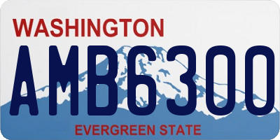 WA license plate AMB6300