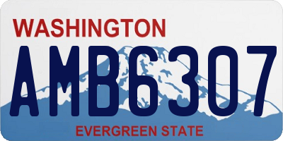 WA license plate AMB6307