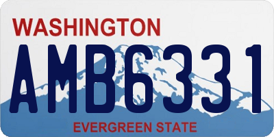 WA license plate AMB6331
