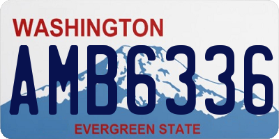 WA license plate AMB6336