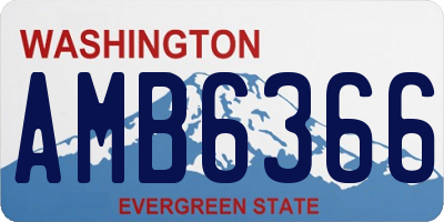 WA license plate AMB6366