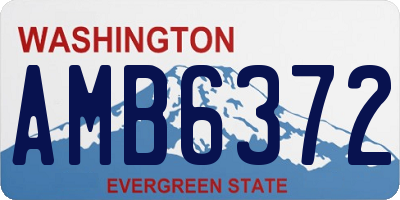 WA license plate AMB6372