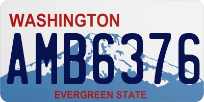 WA license plate AMB6376