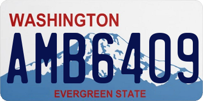 WA license plate AMB6409