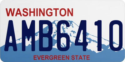 WA license plate AMB6410