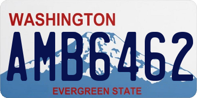WA license plate AMB6462