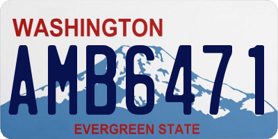 WA license plate AMB6471