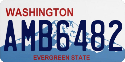 WA license plate AMB6482