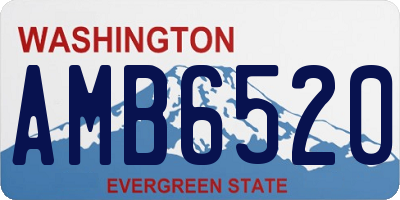 WA license plate AMB6520