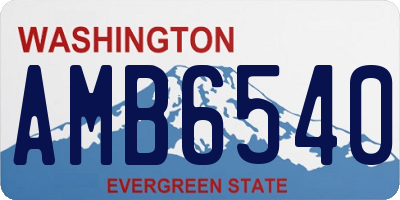 WA license plate AMB6540