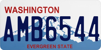WA license plate AMB6544