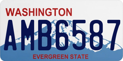 WA license plate AMB6587