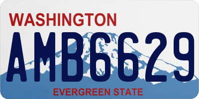 WA license plate AMB6629
