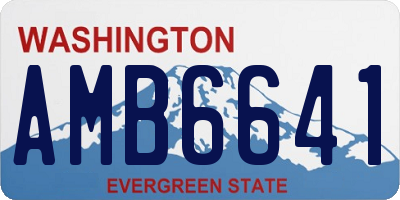 WA license plate AMB6641