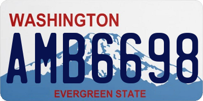 WA license plate AMB6698
