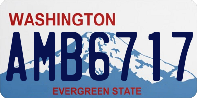WA license plate AMB6717