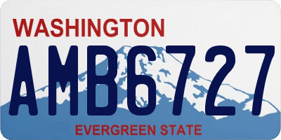 WA license plate AMB6727