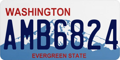 WA license plate AMB6824