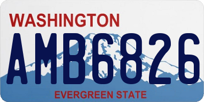 WA license plate AMB6826
