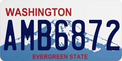 WA license plate AMB6872