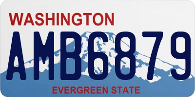 WA license plate AMB6879