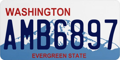 WA license plate AMB6897
