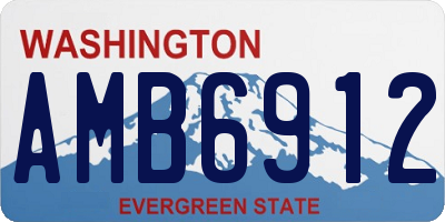 WA license plate AMB6912