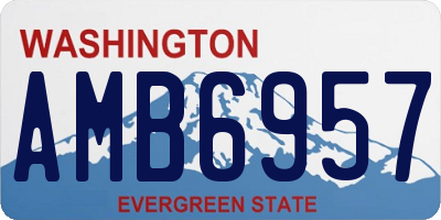 WA license plate AMB6957