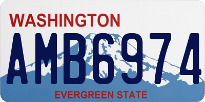 WA license plate AMB6974