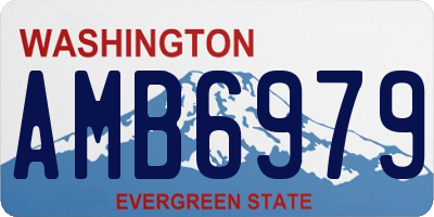 WA license plate AMB6979