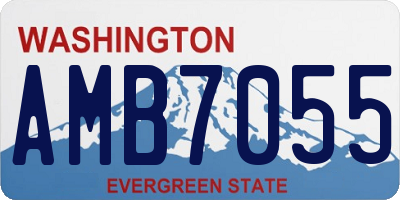 WA license plate AMB7055