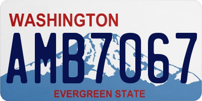 WA license plate AMB7067