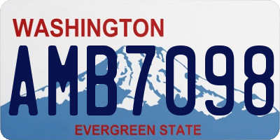 WA license plate AMB7098