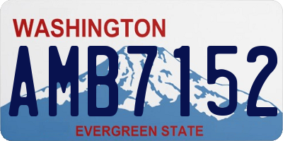 WA license plate AMB7152