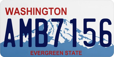 WA license plate AMB7156