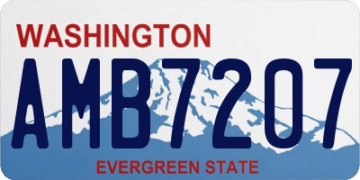 WA license plate AMB7207