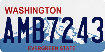 WA license plate AMB7243
