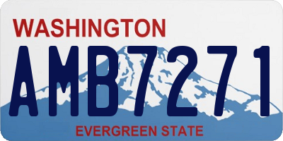 WA license plate AMB7271