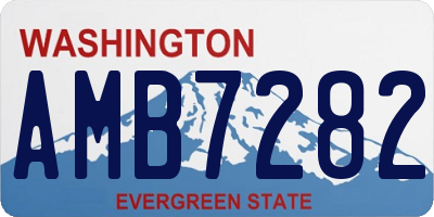WA license plate AMB7282